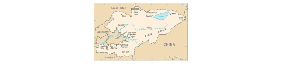 키르키즈스탄 지도