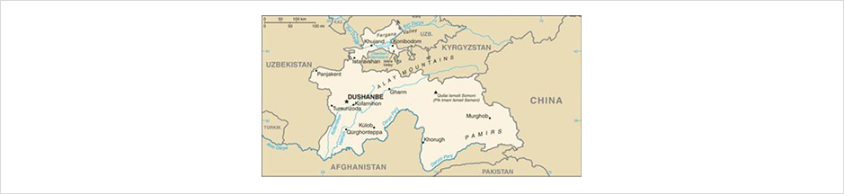타지키스탄 지도