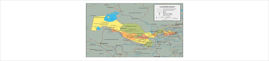 우즈베키스탄 지도